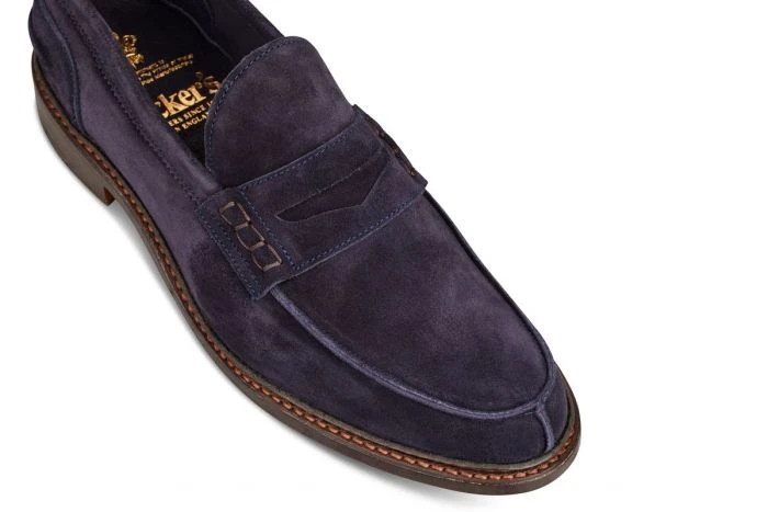 Adam Penny Loafer - Navy Suede 2 Adam Penny Loafer - Navy Suede - Image 2