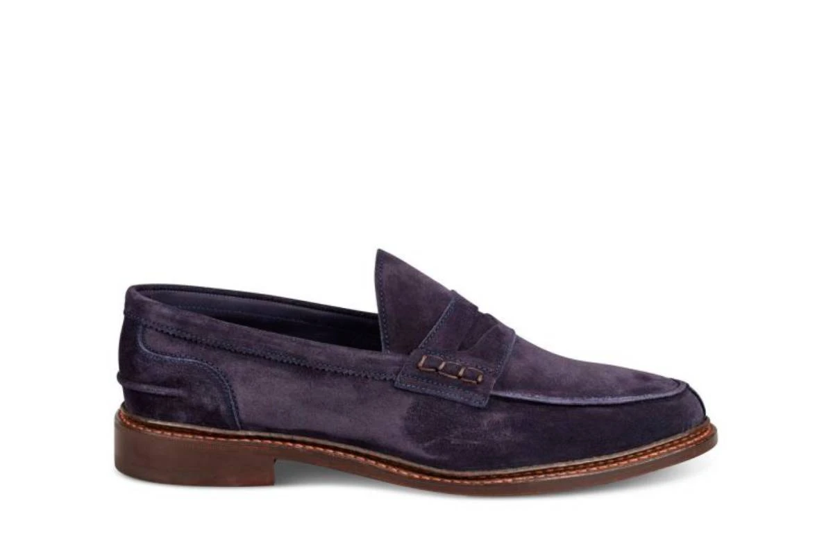 Adam Penny Loafer - Navy Suede 1 Adam Penny Loafer - Navy Suede