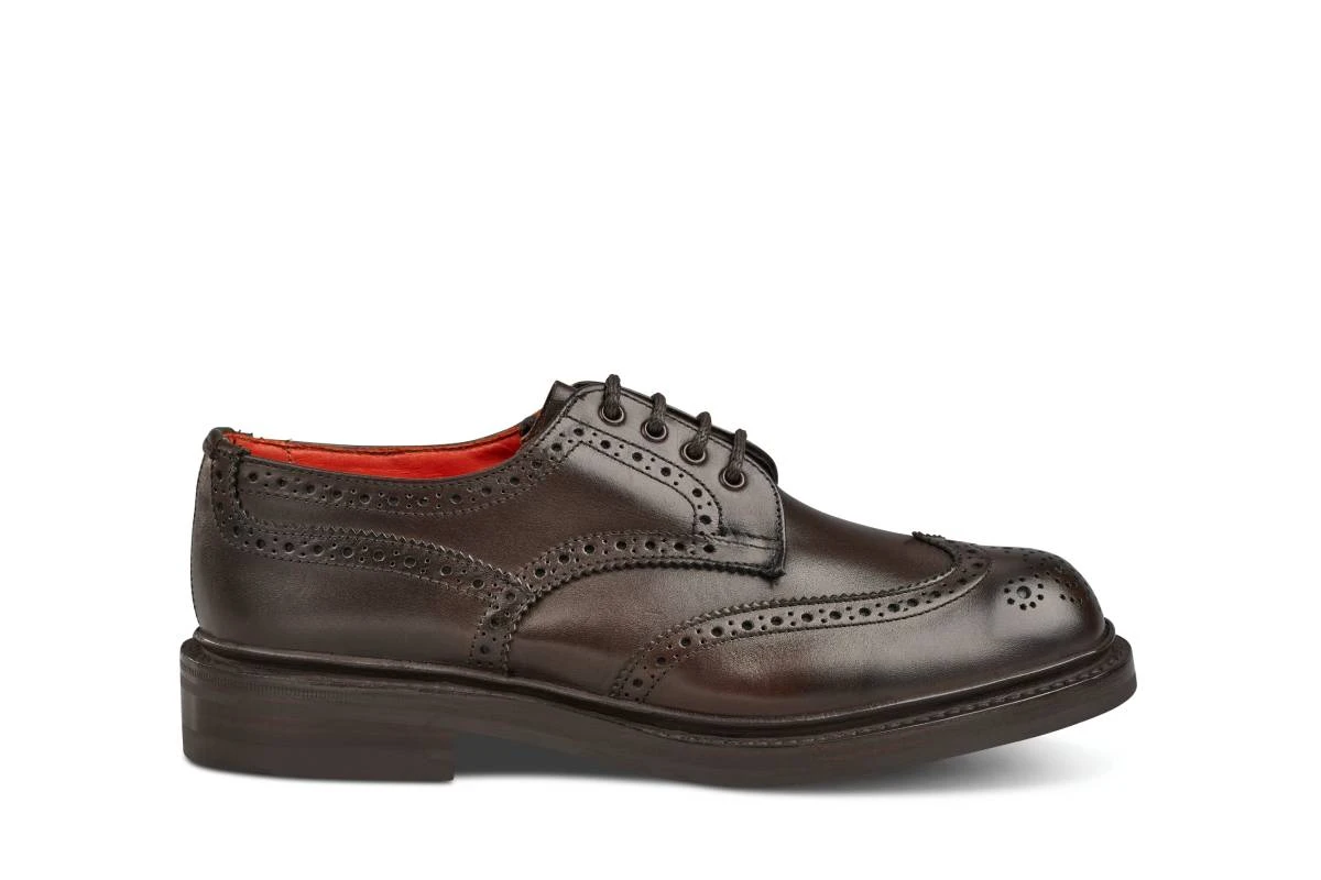 Anne Brogue Country Shoe - Espresso Burnished 1 Anne Brogue Country Shoe - Espresso Burnished