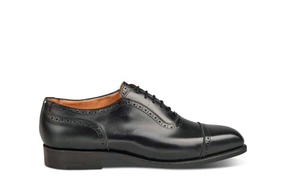 Belgrave Toecap Oxford City Shoe - Black 1 Belgrave Toecap Oxford City Shoe - Black