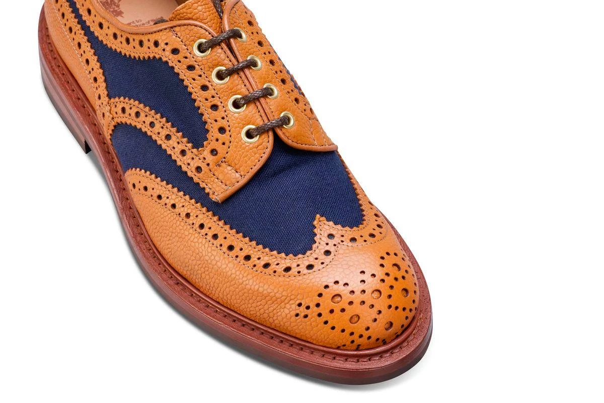 Bowood Country Shoe - Tan/Navy Two Tone 2 Bowood Country Shoe - Tan/Navy Two Tone - Image 2