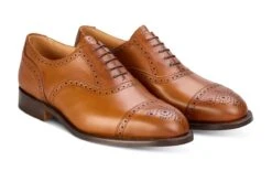 Cambridge JS9518 Brogue Toecap Oxford City Shoe - Beechnut (Multiple Width Fittings) -Selected Footwear Stores cambridge js9518 brogue toecap oxford city shoe beechnut multiple width fittings 323949