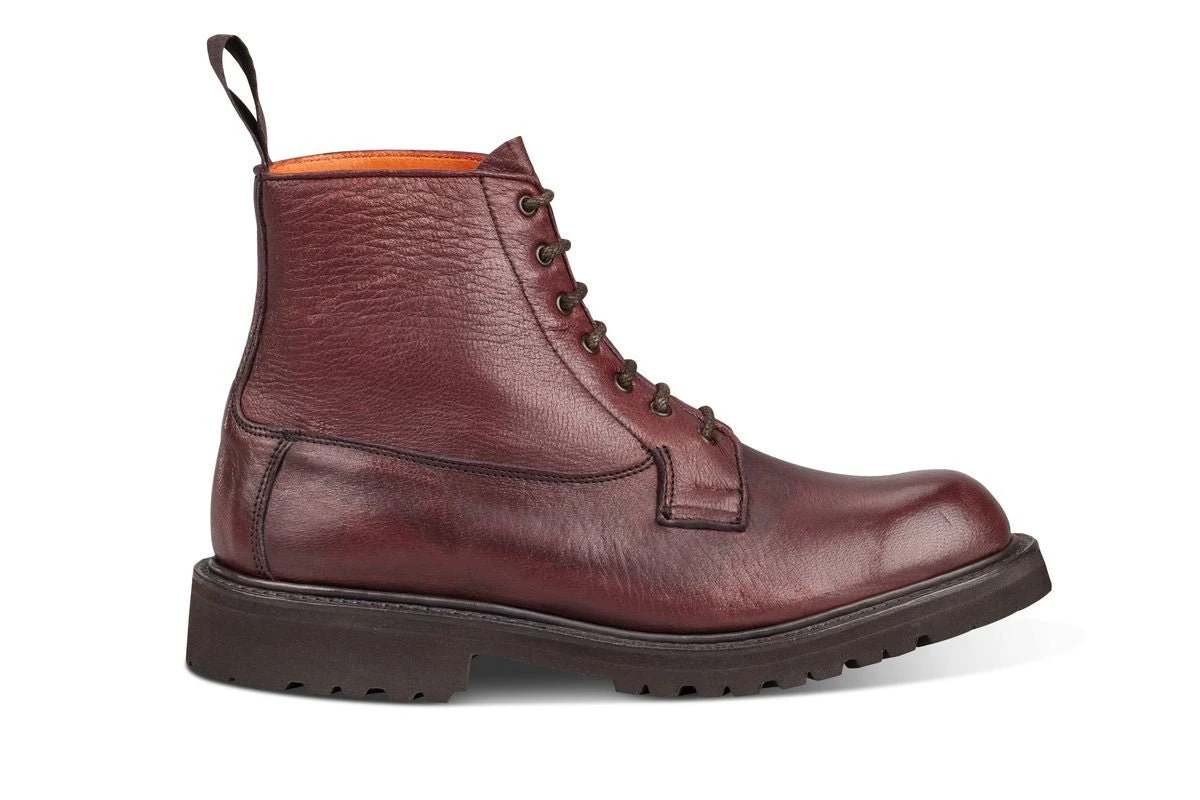 Camilla Derby Boot - Olivvia Deerskin - Burgundy Burnished 1 Camilla Derby Boot - Olivvia Deerskin - Burgundy Burnished