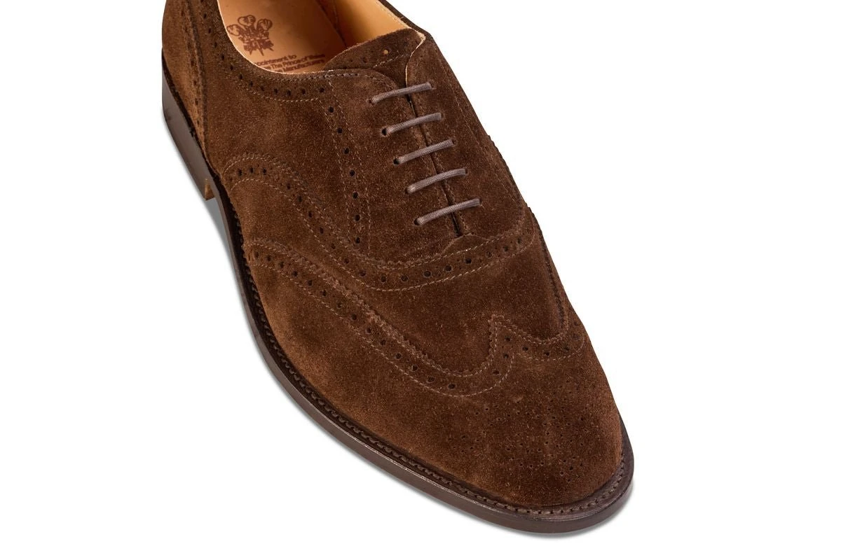 Epsom JS9524 Brogue Oxford City Shoe - Chocolate (Multiple Width Fittings) 2 Epsom JS9524 Brogue Oxford City Shoe - Chocolate (Multiple Width Fittings) - Image 2