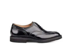 Jeremy Brogue Oxford City Shoe - Black Bookbinder