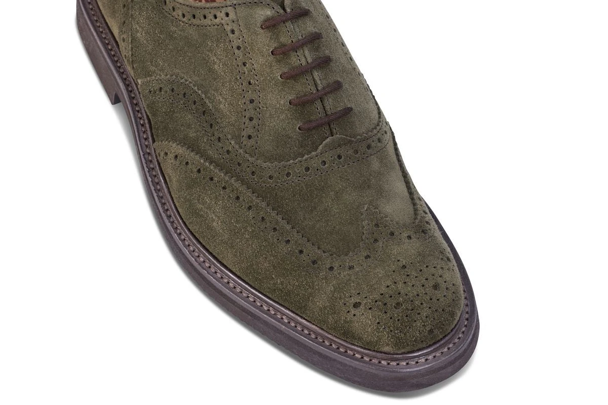 Jeremy Brogue Oxford City Shoe - Earth Castorino Suede 2 Jeremy Brogue Oxford City Shoe - Earth Castorino Suede - Image 2
