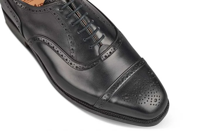 Kensington Toecap Oxford City Shoe - Black 2 Kensington Toecap Oxford City Shoe - Black - Image 2