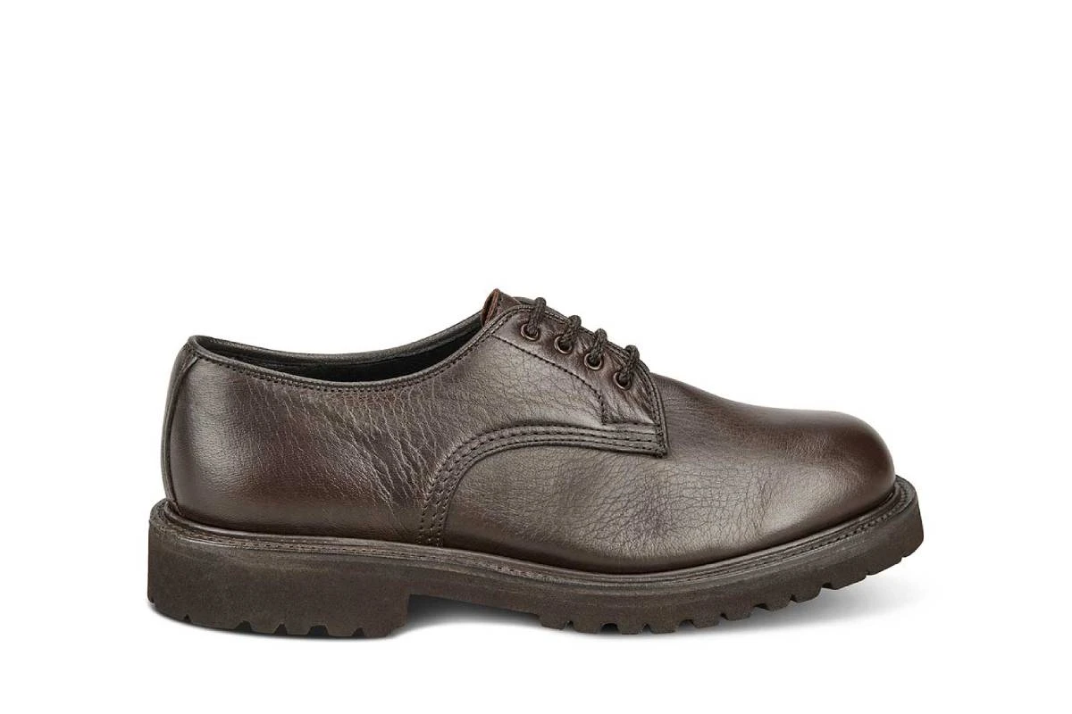 Linda Derby Tramper Shoe - Olivvia Deerskin - Brown 1 Linda Derby Tramper Shoe - Olivvia Deerskin - Brown