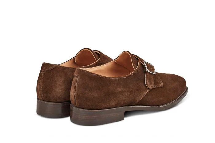 Mayfair Single Buckle Monk Shoe - Chocolate Suede 4 Mayfair Single Buckle Monk Shoe - Chocolate Suede - Image 4