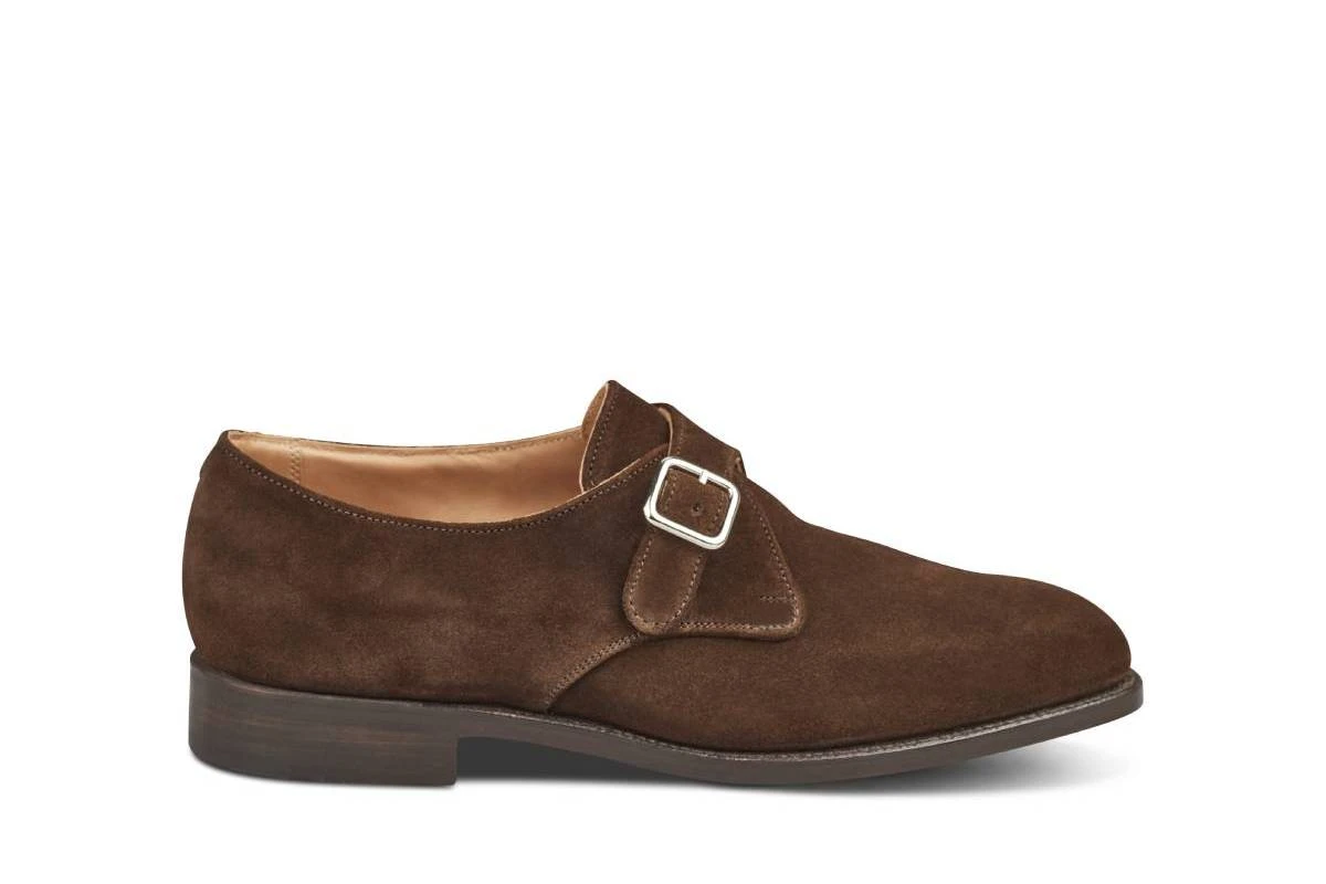 Mayfair Single Buckle Monk Shoe - Chocolate Suede 1 Mayfair Single Buckle Monk Shoe - Chocolate Suede