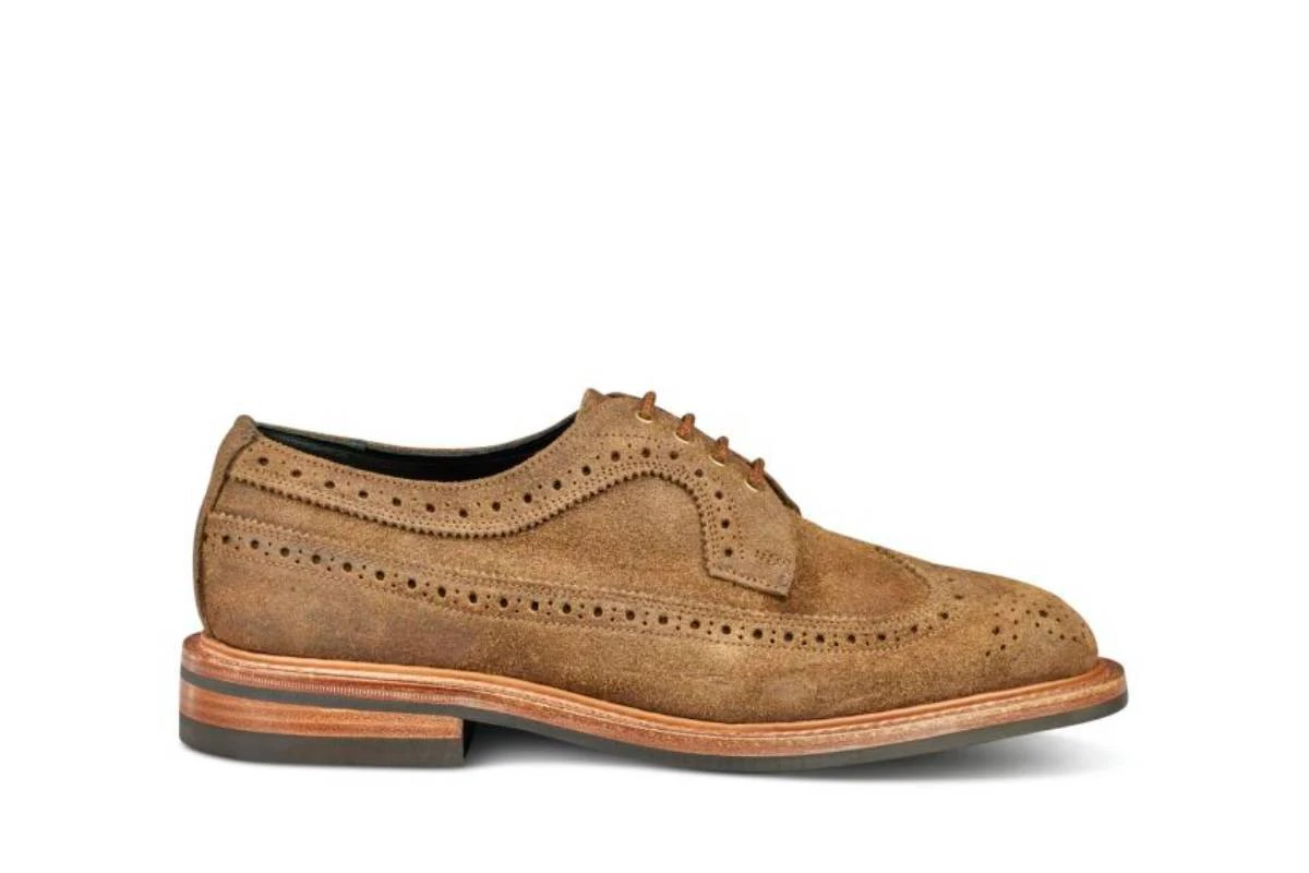 Richard Longwing Brogue - Peanut Reverse Suede 1 Richard Longwing Brogue - Peanut Reverse Suede