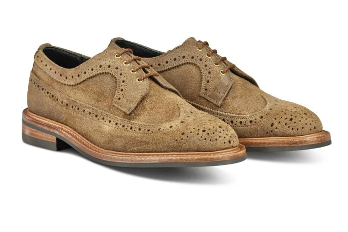 Richard Longwing Brogue - Peanut Reverse Suede 3 Richard Longwing Brogue - Peanut Reverse Suede - Image 3