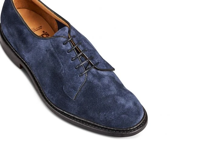 Robert Derby Shoe - Denim Suede 2 Robert Derby Shoe - Denim Suede - Image 2