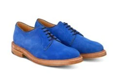 Robert Derby Shoe - Electric Blue Castorino Suede -Selected Footwear Stores robert derby shoe electric blue castorino suede 841520