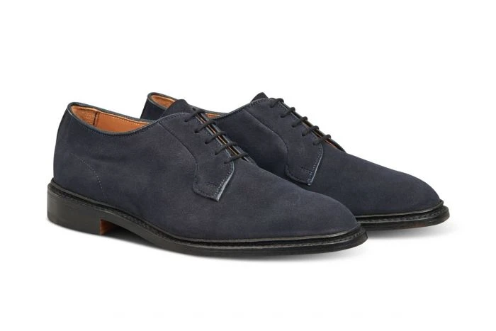 Robert Derby Shoe - Navy Suede 3 Robert Derby Shoe - Navy Suede - Image 3