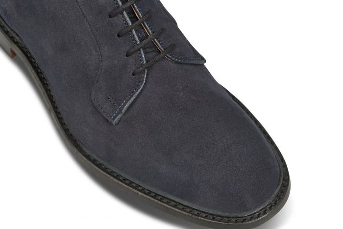Robert Derby Shoe - Navy Suede 2 Robert Derby Shoe - Navy Suede - Image 2