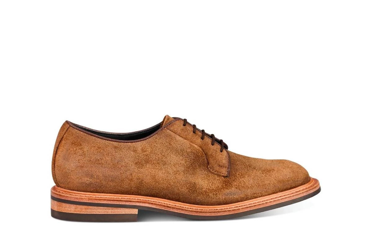 Robert Derby Shoe - Peanut Reverse Suede 1 Robert Derby Shoe - Peanut Reverse Suede