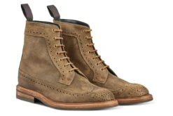 Simon Longwing Brogue Boot - Peanut Reverse Suede -Selected Footwear Stores simon longwing brogue boot peanut reverse suede 606436