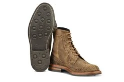 Simon Longwing Brogue Boot - Peanut Reverse Suede -Selected Footwear Stores simon longwing brogue boot peanut reverse suede 865616