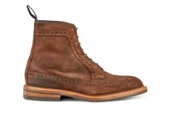 Simon Longwing Brogue Boot - Ridge Reverse Suede