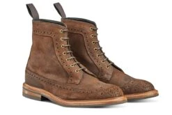 Simon Longwing Brogue Boot - Ridge Reverse Suede -Selected Footwear Stores simon longwing brogue boot ridge reverse suede 769716