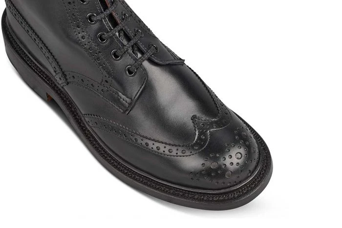 Stephy Brogue Boot - Black 2 Stephy Brogue Boot - Black - Image 2