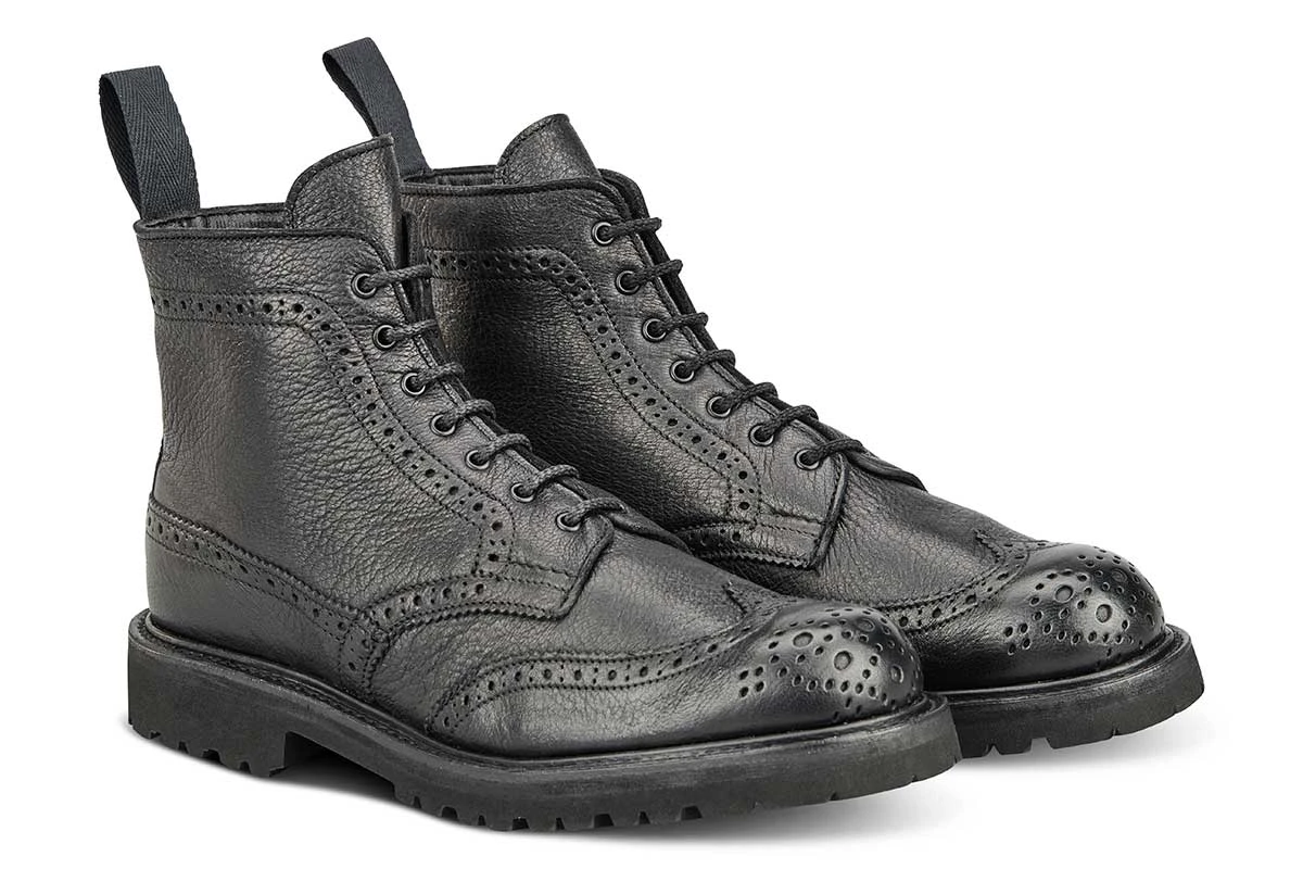 Stephy Brogue Boot - Olivvia Deerskin - Black 3 Stephy Brogue Boot - Olivvia Deerskin - Black - Image 3