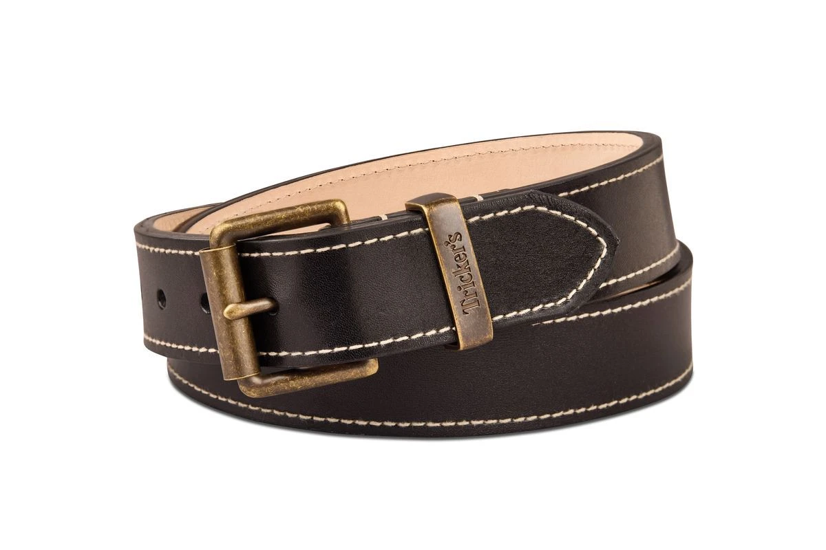 TRICKER'S LEATHER BELT - Black 1 TRICKER'S LEATHER BELT - Black