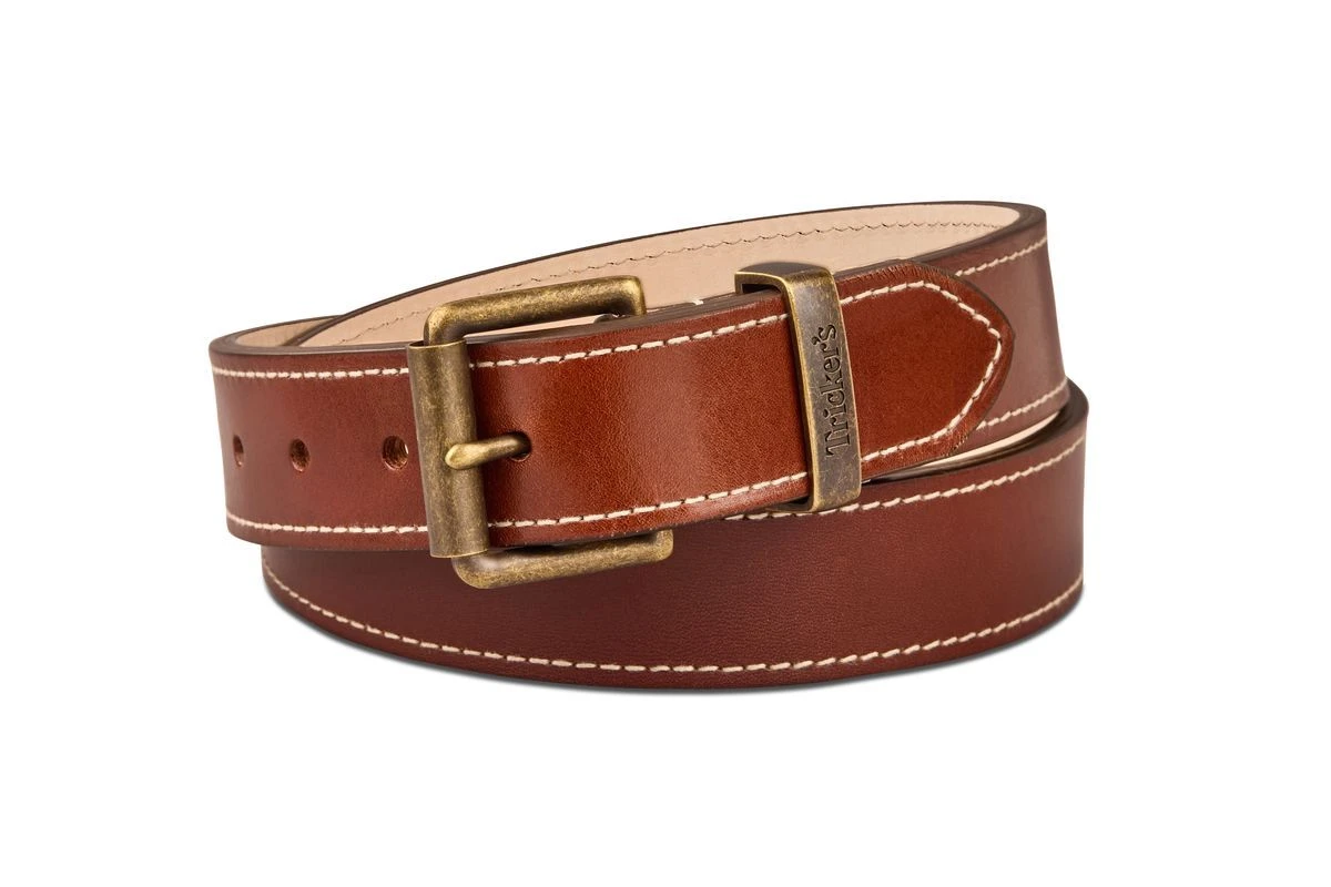 TRICKER'S LEATHER BELT - Marron 1 TRICKER'S LEATHER BELT - Marron