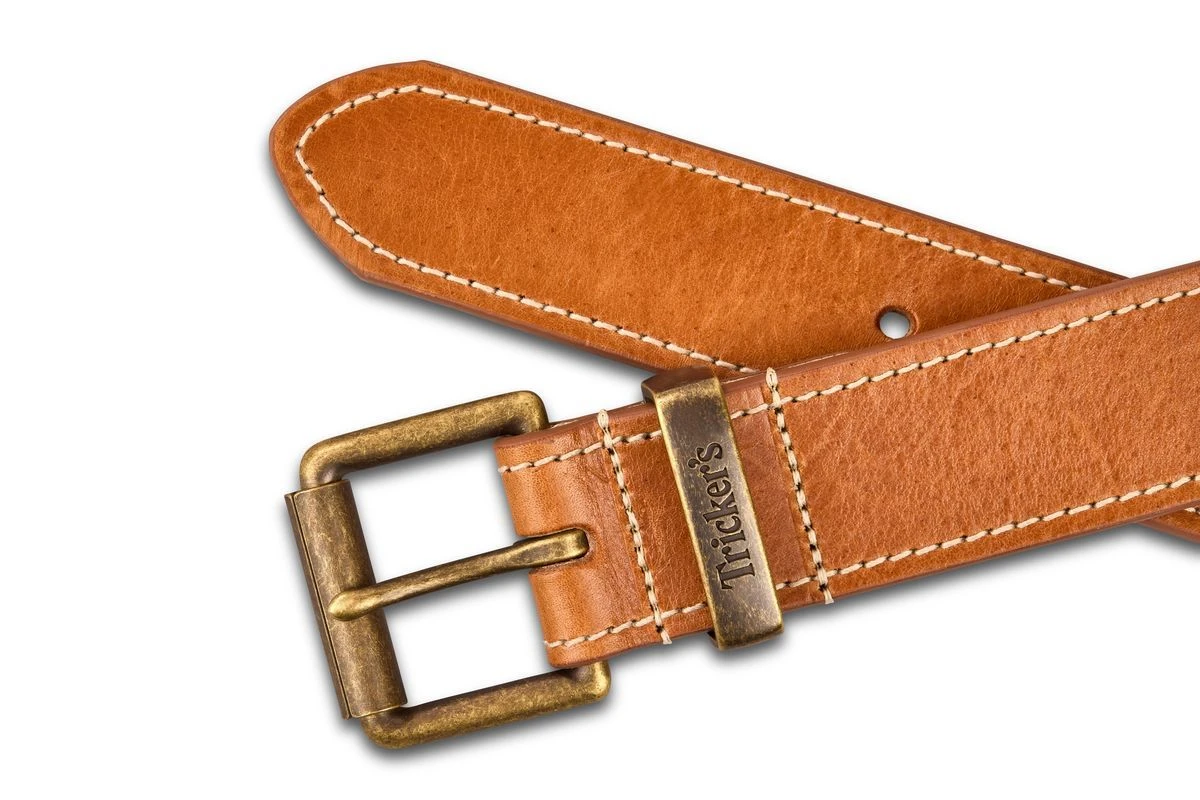 TRICKER'S LEATHER BELT - TAN 2 TRICKER'S LEATHER BELT - TAN - Image 2