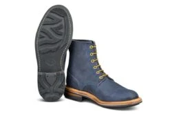 Wychwood Logger Boot - Navy Horween Chamois (Tricker's Exclusive) -Selected Footwear Stores wychwood logger boot navy horween chamois 324530
